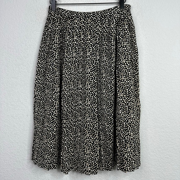 Avec Les Filles Skirt Womens 4 Black Polka Dot Pleated Dark Romantic Whimsygoth - Picture 4 of 7